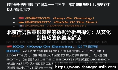 北京街舞队意识表现的数据分析与探讨：从文化到技巧的多维度解读