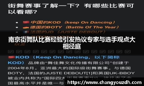 南京街舞队比赛经验引发热议专家与选手观点大相径庭